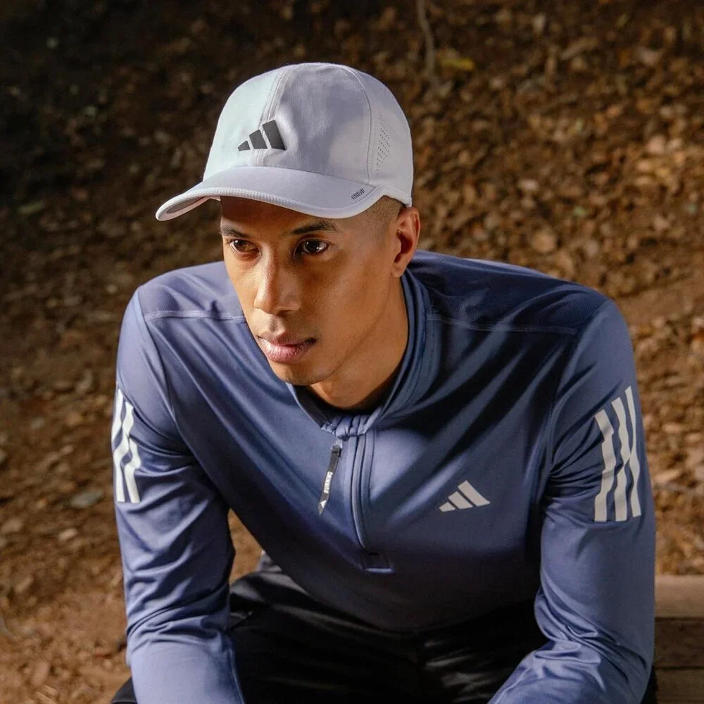 Men's Semi Lucid Blue/black Four Super Lite Hat Running Cap